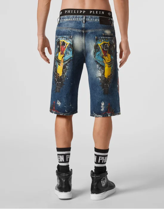 Bermuda St. Tropez Fit Destroyed Tattoo