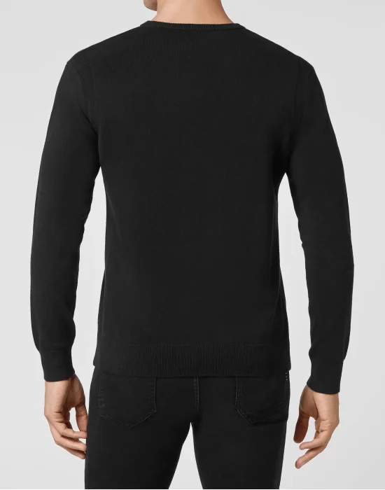 Cotton Pullover V-Neck LS