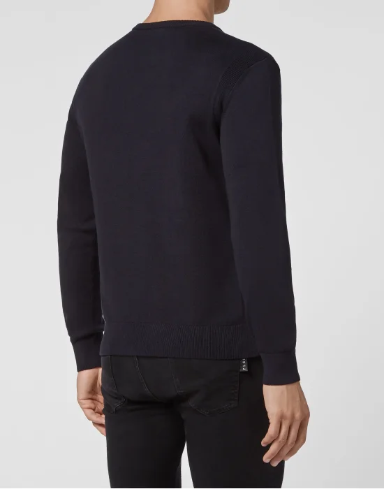 Cotton Pullover V-Neck LS