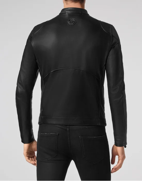 Leather Moto Jacket Iconic Plein