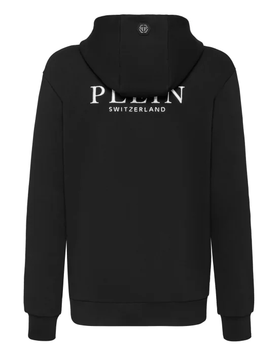 Hoodie sweatshirt Outline Skull crystal