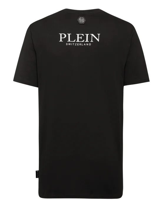 T-shirt Round Neck SS Outline Skull crystal