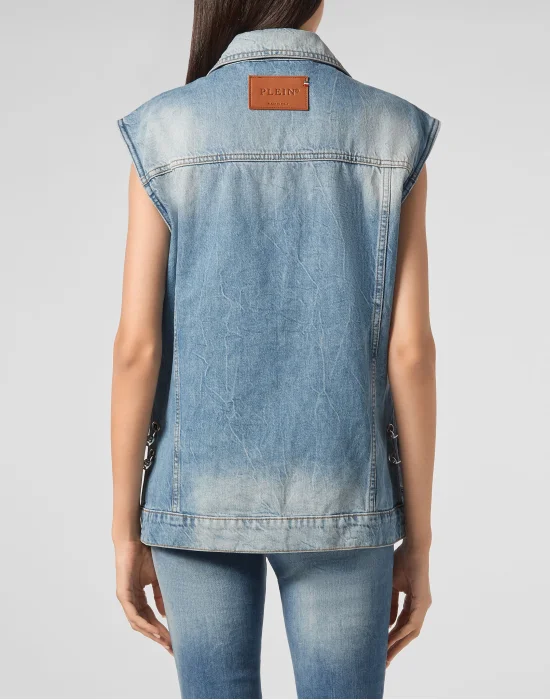 Denim vest Pins