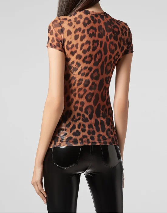 T-shirt Round Neck SS  Leopard