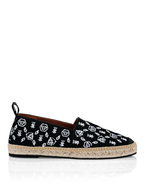 Canvas Espadrillas Embroidery Monogram