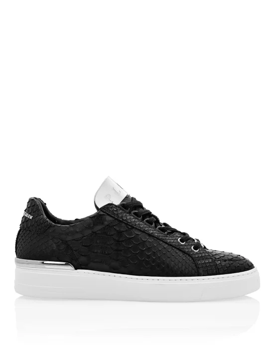 LO-TOP SNEAKERS SILVER $URFER PYTHON