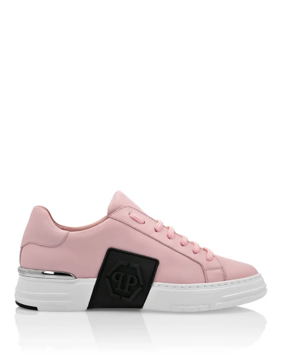 LO-TOP SNEAKERS PHANTOM KICK$ LEATHER HEXAGON ICONIC PLEIN