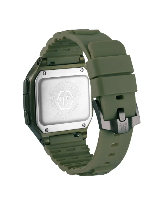 HYPER $HOCK 44MM - IP MILITARY GREEN CASE - BLACK DISPLAY - MILITARY GREEN STRAP  - Watch Hyper $hock