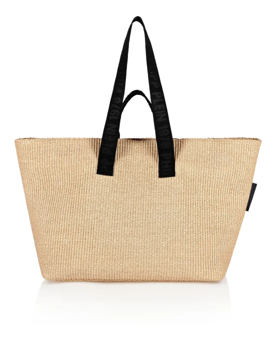 Wicker Tote Bag Monogram