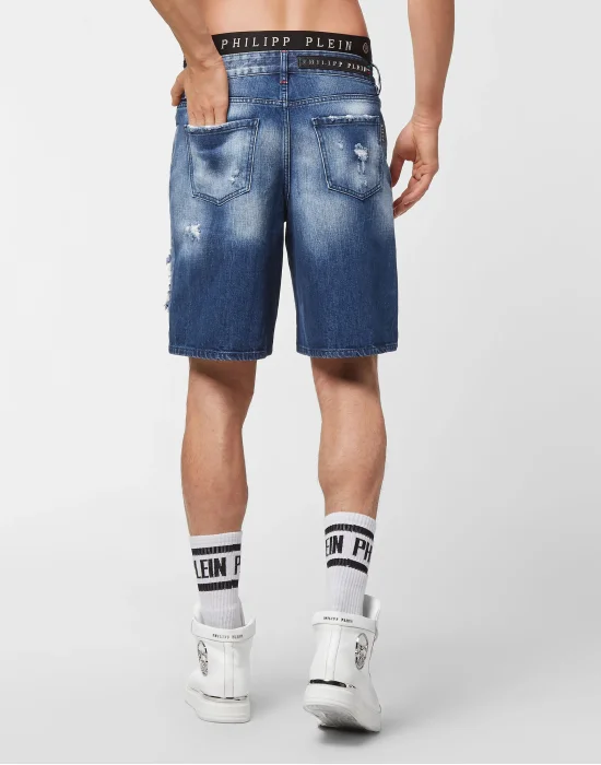 Denim Capri Shorts
