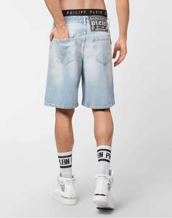 Denim Capri Trousers Philipp Plein TM