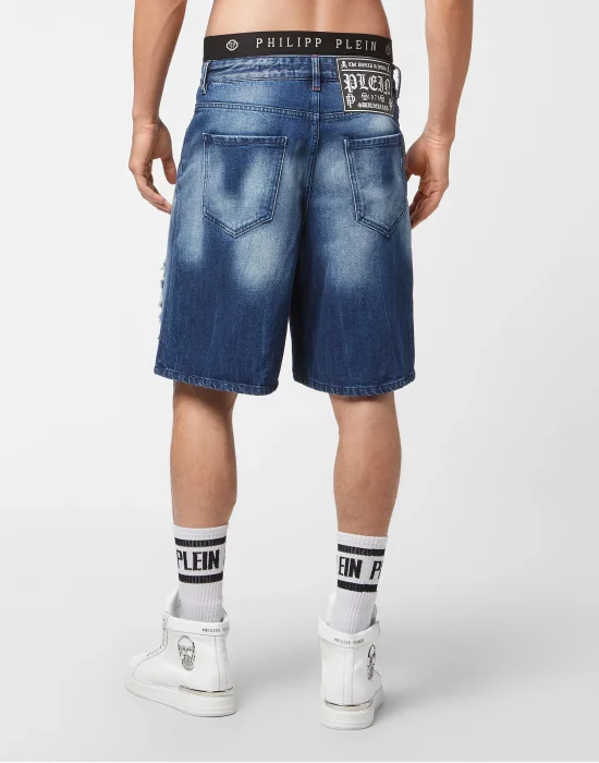 Denim Capri Trousers Philipp Plein TM