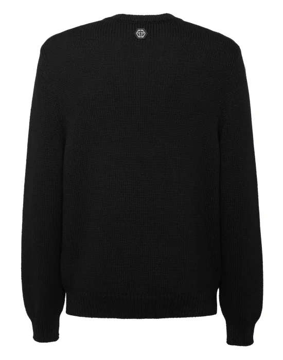 Wool Blend  Pullover Hand Made Embroidery PP Duck