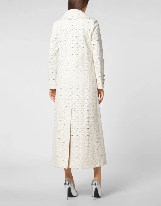 Long Sangallo Leather Trench Coat