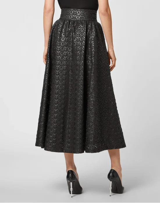 Sangallo Leather Maxi Skirt