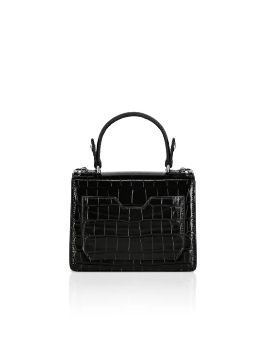Croco Embossed Superheroin Small Handle bag