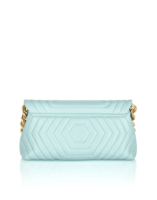 Small Nappa Matellase` Shoulder Bag Hexagon