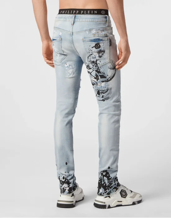Denim Trousers Super Straight Cut Tattoo