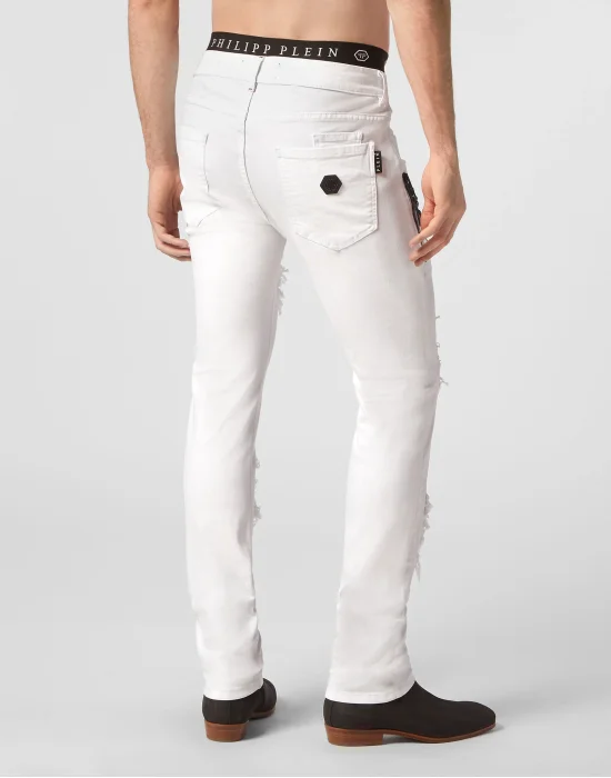Denim Trousers Biker Fit Stars