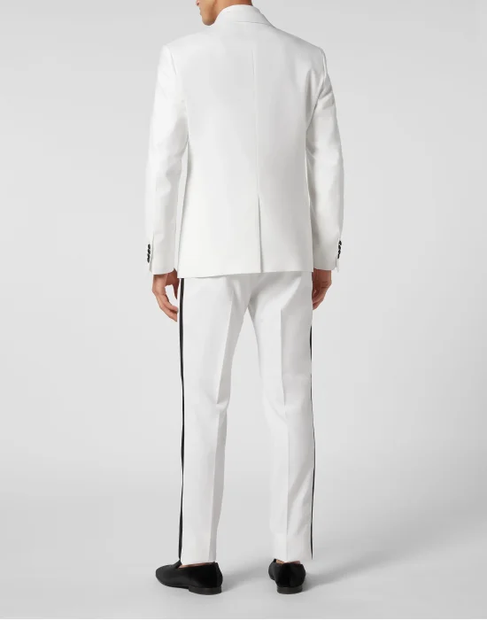 Wool & Satin Suit 2 pcs: Blazer / Trousers