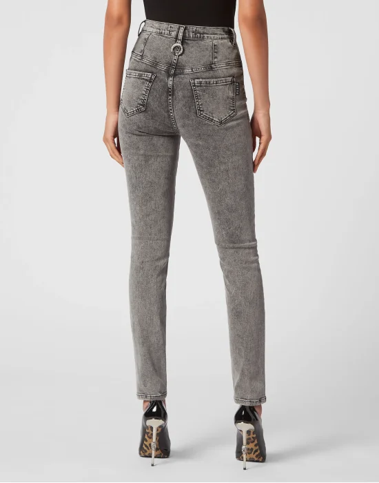 Super High Waist Denim Jeggings