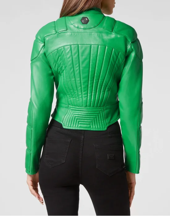 Leather Padded Jacket