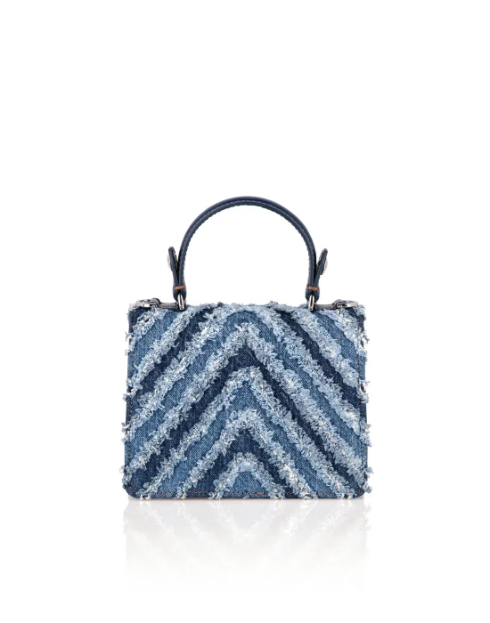 Denim Medium Handle Bag