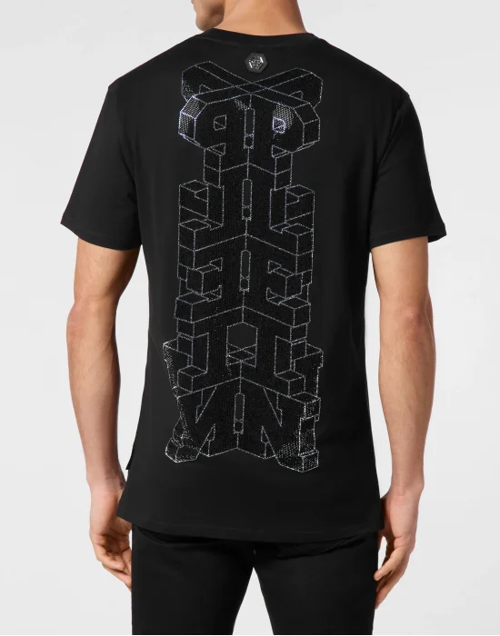 T-shirt Round Neck SS with crystals Wire Frame