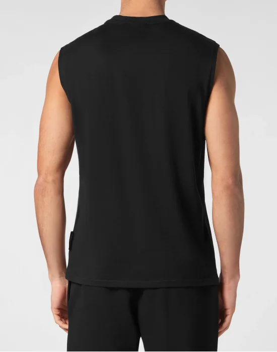 Sleeveless T-shirt Round Neck