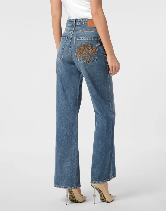 Denim Trousers Skater Fit Logo