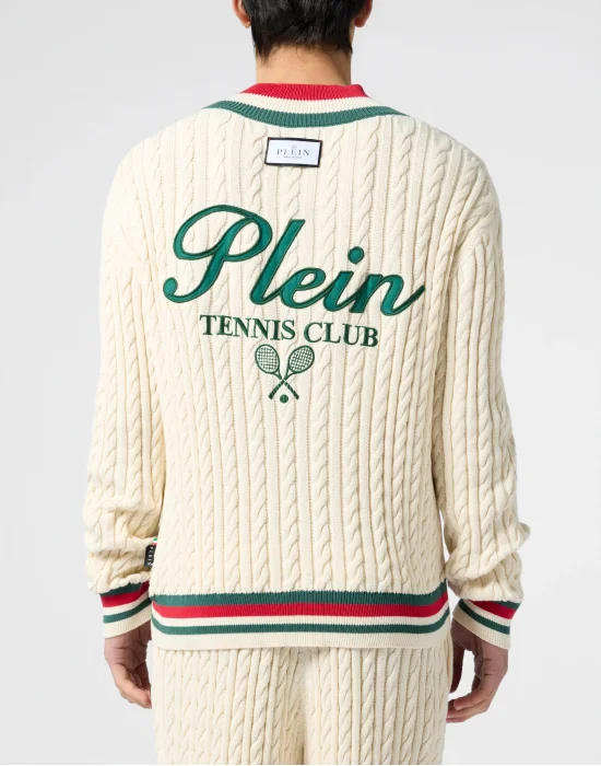 V-Neck Pullover Plein Tennis
