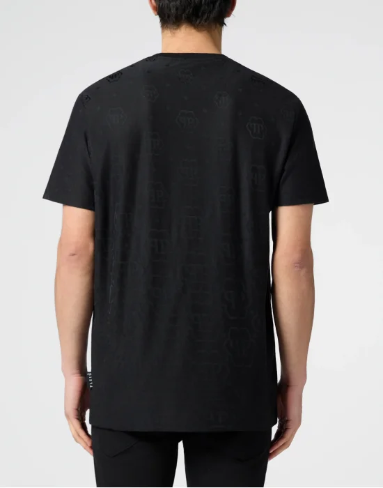Round Neck T-Shirt Jacquard Tennis Monogram