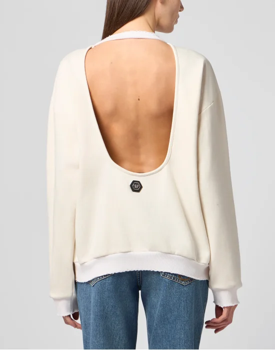 Open Back Sweatshirt Tennis Club