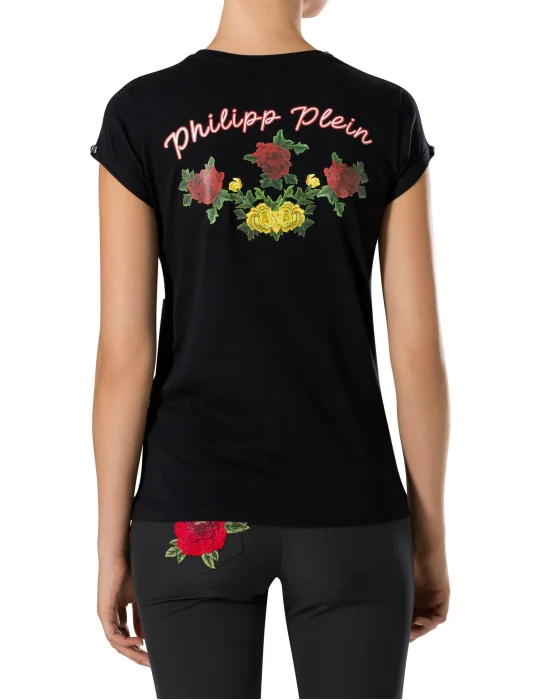 T-shirt Round Neck SS "Yellow roses"