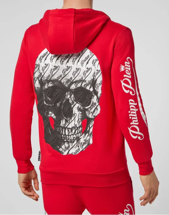 Hoodie Sweatjacket Allover skull