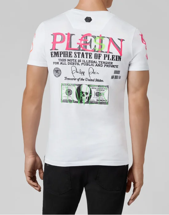 T-shirt Platinum Cut Round Neck Dollar
