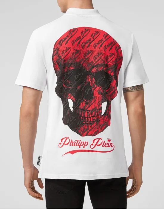 Slim Fit Polo shirt SS Allover skull