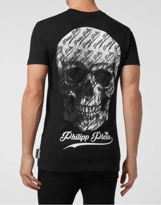 T-shirt V-Neck SS Allover skull