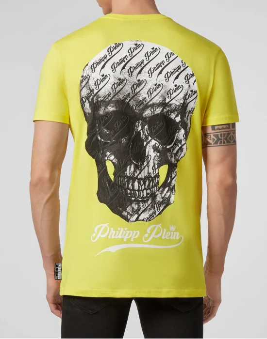 T-shirt V-Neck SS Allover skull