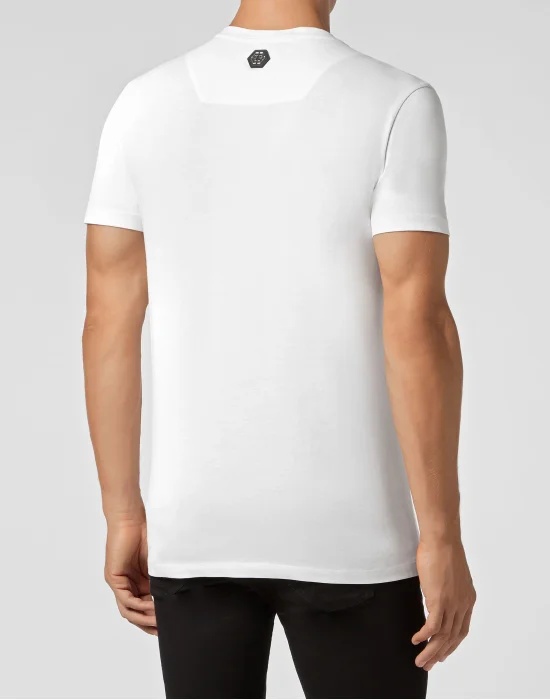 T-shirt Round Neck LS Skull strass