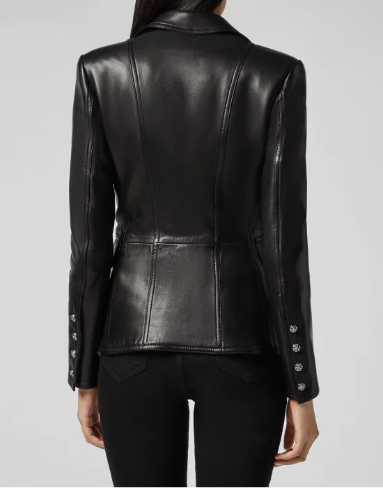 Leather Blazer Elegant