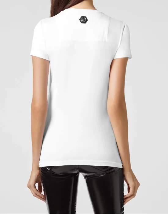 T-shirt Round Neck SS Skull strass