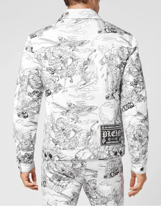 Denim Jacket Skeleton tattoo