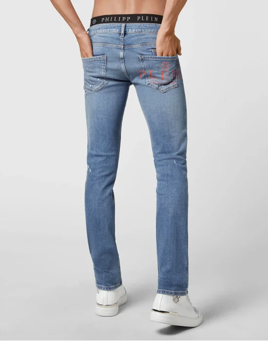 Denim Trousers Straight Cut Supreme Iconic Plein