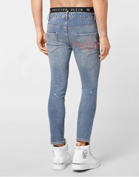 Denim Trousers Skinny Destroyed Iconic Plein