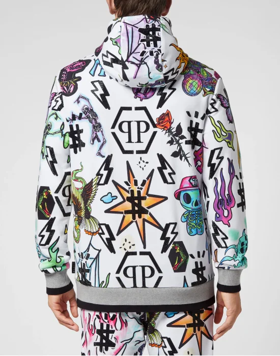 Double Hoodie sweatshirt Tattoo Monogram