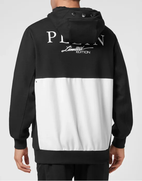 Double Hoodie sweatshirt Nylon Insert Iconic Plein