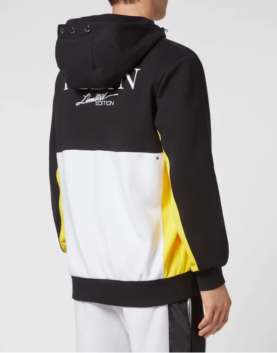 Double Hoodie sweatshirt Nylon Insert Iconic Plein