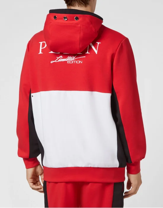 Double Hoodie sweatshirt Nylon Insert Iconic Plein