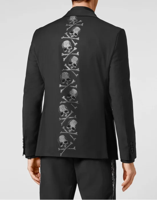Wool Blazer Gigolò fit Skull strass with Crystals